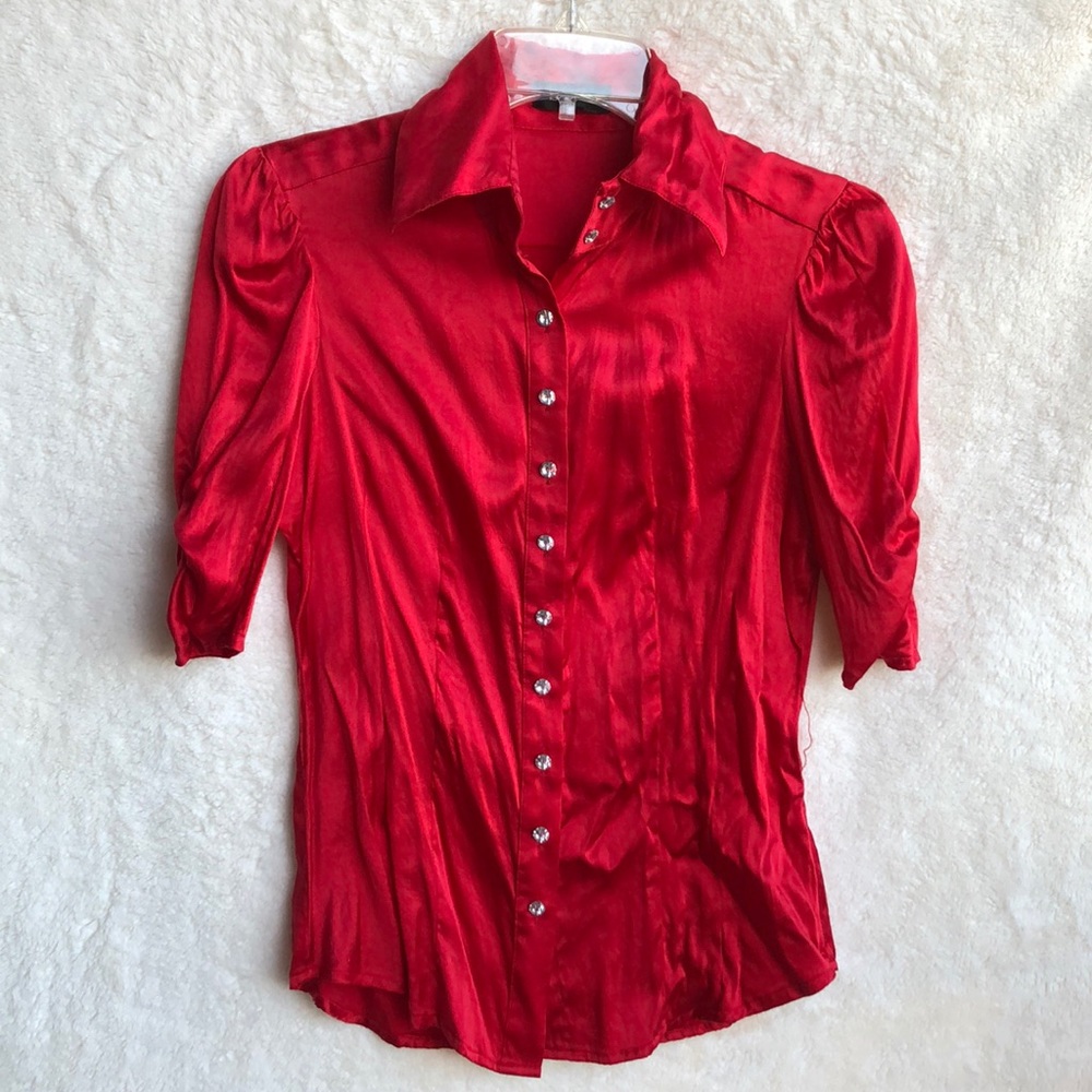 Red Bebe blouse